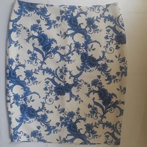 F21 Floral Pencil Skirt